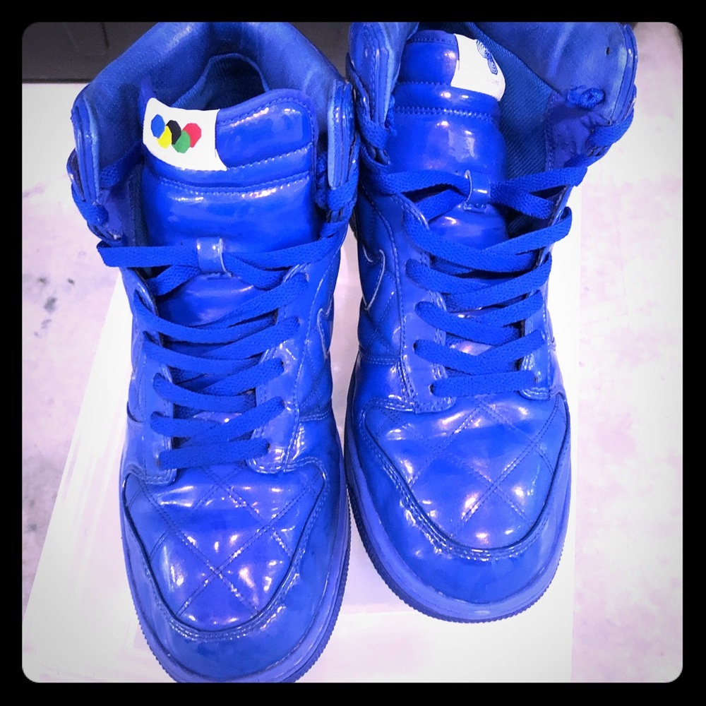 Quilted Nike Olympic Dunk Blue 10.5